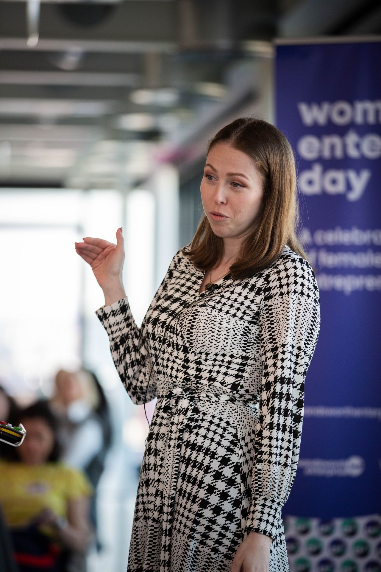 Anna Carina Berkman speaking at Women Enterprise Day